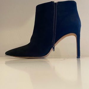 Vince Suede High Heeled Black Booties Made in Italy Size 8